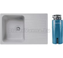 Комплект Мойка Reflexion Bolero, 74 серая + Измельчитель Paulmark Intenso