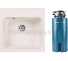 Комплект Мойка Reflexion Etude, 48 белая + Измельчитель Paulmark Intenso