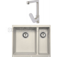 Комплект Мойка Zigmund & Shtain Integra 500.2, речной песок + Смеситель ZS 0800, речной песок