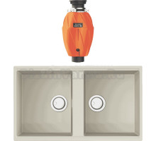 Комплект Мойка Omoikiri Kitagawa 83-2-U-WH, белая + Измельчитель Nagare 750