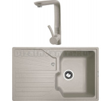 Комплект Мойка Zigmund & Shtain Kaskade 800, речной песок + Смеситель ZS 0900, речной песок