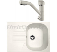 Комплект Мойка Zigmund & Shtain Klassisch 695, индийская ваниль + Смеситель ZS 1100, индийская ваниль