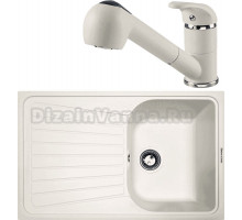 Комплект Мойка Zigmund & Shtain Klassisch 790, индийская ваниль + Смеситель ZS 1200, индийская ваниль