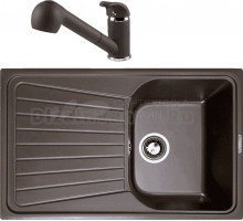 Комплект Мойка Zigmund & Shtain Klassisch 790, швейцарский шоколад + Смеситель ZS 1200, швейцарский шоколад