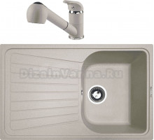 Комплект Мойка Zigmund & Shtain Klassisch 790, речной песок + Смеситель ZS 1200, речной песок
