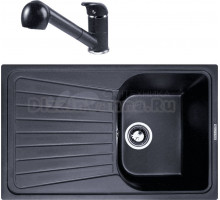 Комплект Мойка Zigmund & Shtain Klassisch 790, темная скала + Смеситель ZS 1200, темная скала