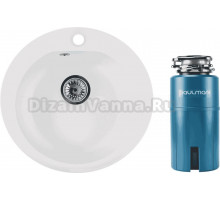 Комплект Мойка Reflexion Core RX1350WH, белая + Измельчитель Paulmark Intenso