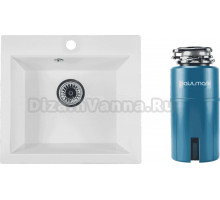 Комплект Мойка Reflexion Mini RX1150WH, белая + Измельчитель Paulmark Intenso