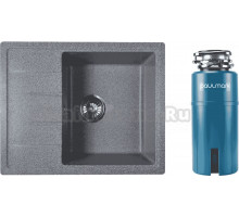 Комплект Мойка Reflexion Plato RX1457GR, гравий + Измельчитель Paulmark Intenso