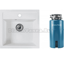 Комплект Мойка Reflexion Zia RX1251WH, белый + Измельчитель Paulmark Intenso