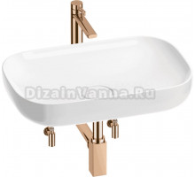 Комплект 5 в 1 Wellsee Croquis 201003969 глянцевый белый, розовое золото