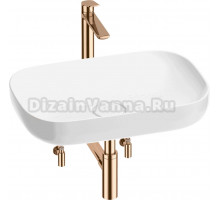 Комплект 5 в 1 Wellsee Croquis 201003984 глянцевый белый, розовое золото