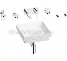 Комплект 8 в 1 Wellsee Doux 201005941 глянцевый белый, хром, С ВНУТРЕННЕЙ ЧАСТЬЮ