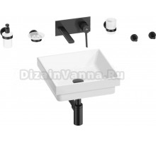 Комплект 8 в 1 Wellsee Doux 201005942 глянцевый белый, матовый черный, С ВНУТРЕННЕЙ ЧАСТЬЮ