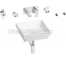 Комплект 8 в 1 Wellsee Doux 201005956 глянцевый белый, хром, С ВНУТРЕННЕЙ ЧАСТЬЮ