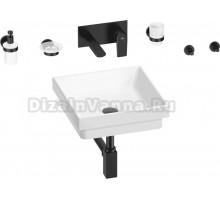 Комплект 8 в 1 Wellsee Doux 201005957 глянцевый белый, матовый черный, С ВНУТРЕННЕЙ ЧАСТЬЮ