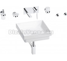 Комплект 8 в 1 Wellsee Doux 201005961 глянцевый белый, хром, С ВНУТРЕННЕЙ ЧАСТЬЮ