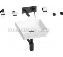 Комплект 8 в 1 Wellsee Doux 201005962 глянцевый белый, матовый черный, С ВНУТРЕННЕЙ ЧАСТЬЮ