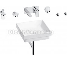 Комплект 8 в 1 Wellsee Doux 201005976 глянцевый белый, хром, С ВНУТРЕННЕЙ ЧАСТЬЮ