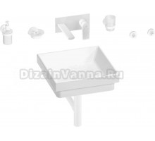 Комплект 8 в 1 Wellsee Doux 201005980 глянцевый белый, матовый белый, С ВНУТРЕННЕЙ ЧАСТЬЮ