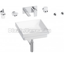 Комплект 8 в 1 Wellsee Doux 201005996 глянцевый белый, хром, С ВНУТРЕННЕЙ ЧАСТЬЮ