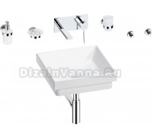 Комплект 8 в 1 Wellsee Doux 201006001 глянцевый белый, хром, С ВНУТРЕННЕЙ ЧАСТЬЮ