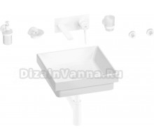 Комплект 8 в 1 Wellsee Doux 201006005 глянцевый белый, матовый белый, С ВНУТРЕННЕЙ ЧАСТЬЮ