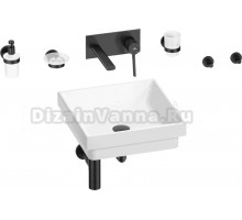 Комплект 8 в 1 Wellsee Doux 201006022 глянцевый белый, матовый черный, С ВНУТРЕННЕЙ ЧАСТЬЮ