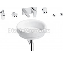 Комплект 8 в 1 Wellsee Doux 201006036 глянцевый белый, хром, С ВНУТРЕННЕЙ ЧАСТЬЮ