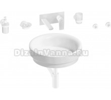 Комплект 8 в 1 Wellsee Doux 201006040 глянцевый белый, матовый белый, С ВНУТРЕННЕЙ ЧАСТЬЮ