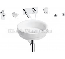 Комплект 8 в 1 Wellsee Doux 201006041 глянцевый белый, хром, С ВНУТРЕННЕЙ ЧАСТЬЮ