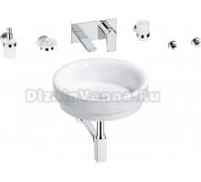 Комплект 8 в 1 Wellsee Doux 201006056 глянцевый белый, хром, С ВНУТРЕННЕЙ ЧАСТЬЮ