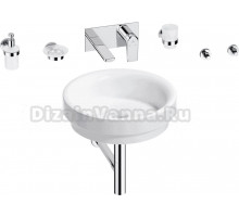 Комплект 8 в 1 Wellsee Doux 201006076 глянцевый белый, хром, С ВНУТРЕННЕЙ ЧАСТЬЮ