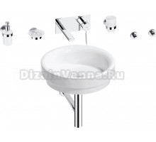 Комплект 8 в 1 Wellsee Doux 201006081 глянцевый белый, хром, С ВНУТРЕННЕЙ ЧАСТЬЮ