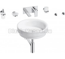 Комплект 8 в 1 Wellsee Doux 201006096 глянцевый белый, хром, С ВНУТРЕННЕЙ ЧАСТЬЮ