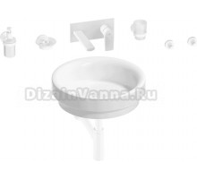 Комплект 8 в 1 Wellsee Doux 201006100 глянцевый белый, матовый белый, С ВНУТРЕННЕЙ ЧАСТЬЮ