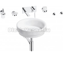 Комплект 8 в 1 Wellsee Doux 201006101 глянцевый белый, хром, С ВНУТРЕННЕЙ ЧАСТЬЮ