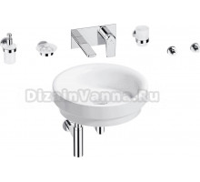 Комплект 8 в 1 Wellsee Doux 201006116 глянцевый белый, хром, С ВНУТРЕННЕЙ ЧАСТЬЮ