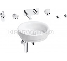 Комплект 8 в 1 Wellsee Doux 201006121 глянцевый белый, хром, С ВНУТРЕННЕЙ ЧАСТЬЮ