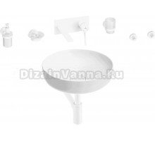 Комплект 8 в 1 Wellsee Chalice Perfection 201006145 глянцевый белый, матовый белый, С ВНУТРЕННЕЙ ЧАСТЬЮ