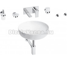 Комплект 8 в 1 Wellsee Chalice Perfection 201006156 глянцевый белый, хром, С ВНУТРЕННЕЙ ЧАСТЬЮ