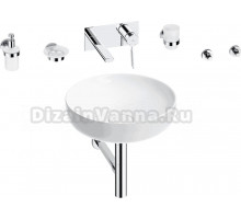 Комплект 8 в 1 Wellsee Chalice Perfection 201006181 глянцевый белый, хром, С ВНУТРЕННЕЙ ЧАСТЬЮ