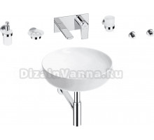 Комплект 8 в 1 Wellsee Chalice Perfection 201006196 глянцевый белый, хром, С ВНУТРЕННЕЙ ЧАСТЬЮ