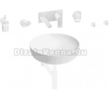 Комплект 8 в 1 Wellsee Chalice Perfection 201006200 глянцевый белый, матовый белый, С ВНУТРЕННЕЙ ЧАСТЬЮ