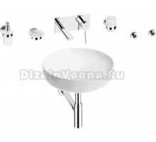 Комплект 8 в 1 Wellsee Chalice Perfection 201006201 глянцевый белый, хром, С ВНУТРЕННЕЙ ЧАСТЬЮ