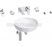 Комплект 8 в 1 Wellsee Chalice Perfection 201006216 глянцевый белый, хром, С ВНУТРЕННЕЙ ЧАСТЬЮ