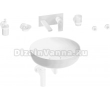 Комплект 8 в 1 Wellsee Chalice Perfection 201006220 глянцевый белый, матовый белый, С ВНУТРЕННЕЙ ЧАСТЬЮ