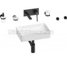 Комплект 8 в 1 Wellsee Pure BY Wellsee 201006287 глянцевый белый, матовый черный, С ВНУТРЕННЕЙ ЧАСТЬЮ