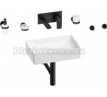 Комплект 8 в 1 Wellsee Pure BY Wellsee 201006312 глянцевый белый, матовый черный, С ВНУТРЕННЕЙ ЧАСТЬЮ