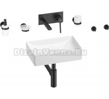 Комплект 8 в 1 Wellsee Pure BY Wellsee 201006332 глянцевый белый, матовый черный, С ВНУТРЕННЕЙ ЧАСТЬЮ